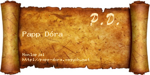 Papp Dóra névjegykártya
