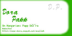 dora papp business card